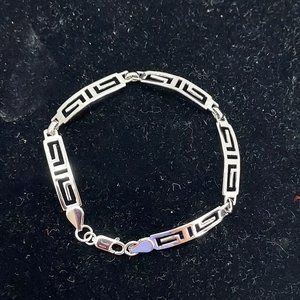 Greek Key Bracelet in Sterling Silver